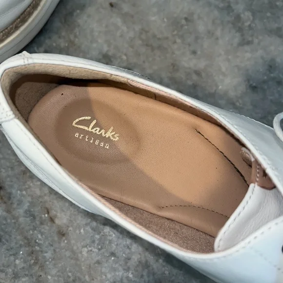 Clark Artisan Rhea Platform Oxford, Rare White size 10 - Picture 6 of 7